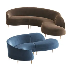 Grace serpentine sectional sofa
